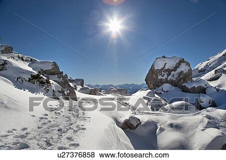 Walking track through winter landscape View Large Photo Image Stock Photo - Walking track through winter landscape. Fotosearch