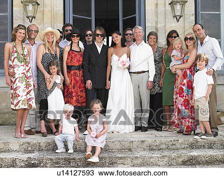 Wedding family picture View Large Photo Image Stock Image - Wedding family picture. Fotosearch