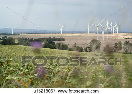 Wind farm landscape View Large Photo Image Stock Photo - Wind farm landscape. Fotosearch