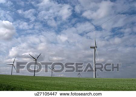 Stock Photo - Wind farm landscape. Fotosearch