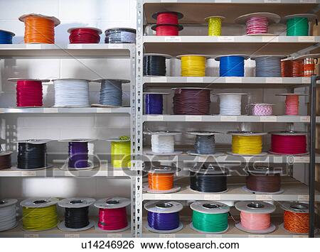 Wire bundles in wiring storeroom View Large Photo Image Stock Photograph - Wire bundles in wiring storeroom. Fotosearch