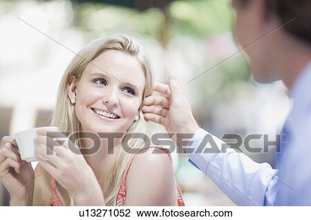 Stock Image - Woman being caressed. Fotosearch