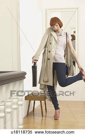 woman getting ready for work View Large Photo Image Stock Photography - woman getting ready for work. Fotosearch