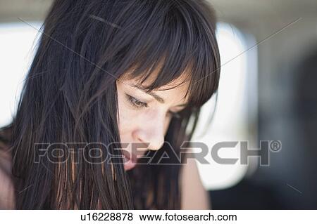 Stock Photo - Woman in car. Fotosearch