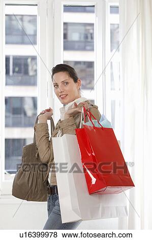 woman with shopping bags View Large Photo Image Stock Photo - woman with shopping bags. Fotosearch