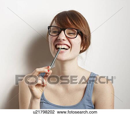 Stock Image - Women with Glasses Laughing. Fotosearch