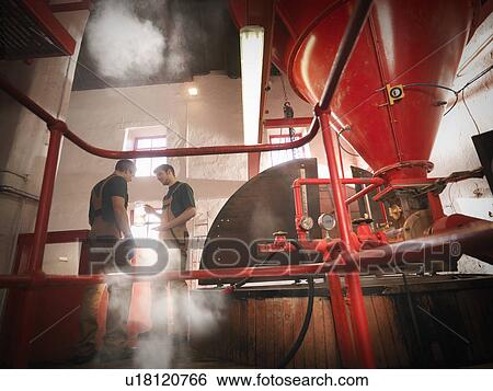Workers in brewery with sample View Large Photo Image Stock Photograph - Workers in brewery with sample. Fotosearch