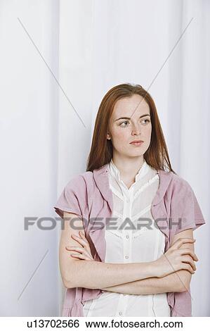 Stock Photograph - Young woman portrait. Fotosearch
