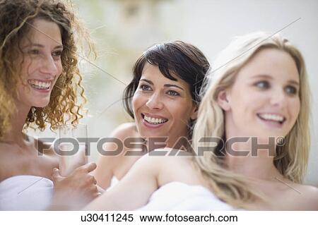 Stock Photography - Young women having fun. Fotosearch