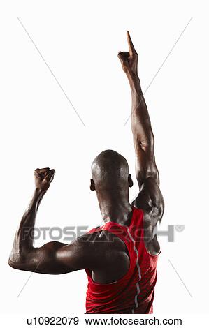 Athlete cheering View Large Photo Image Stock Photo - Athlete cheering. Fotosearch