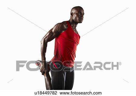 Athlete stretching View Large Photo Image Stock Image - Athlete stretching. Fotosearch