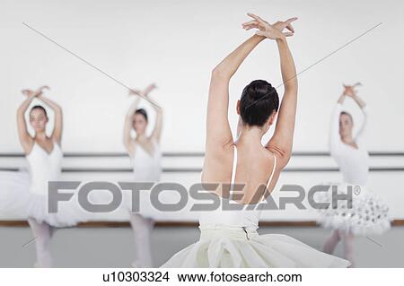 Picture - Ballet dancers posing in studio. Fotosearch