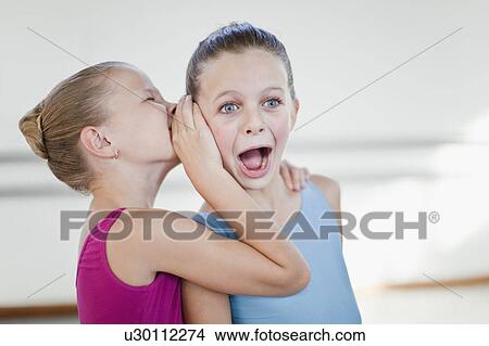 Ballet dancers whispering in studio View Large Photo Image Picture - Ballet dancers whispering in studio. Fotosearch