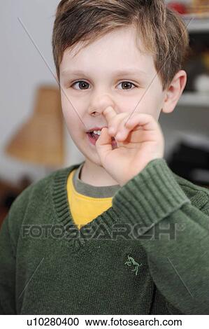 Boy picking his nose View Large Photo Image Stock Image - Boy picking his nose. Fotosearch