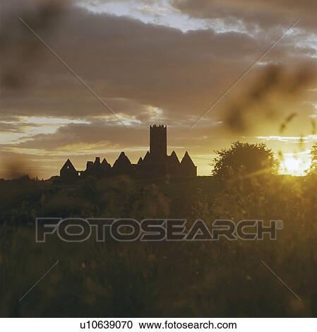 Stock Image - Church ruins in rural landscape. Fotosearch