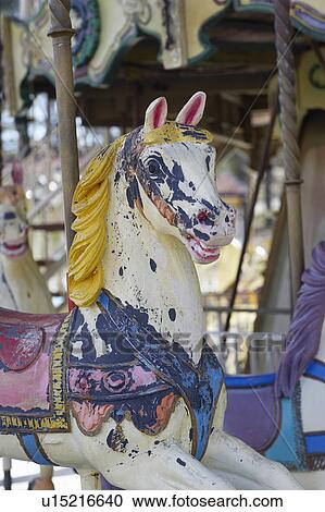 Close up of dilapidating carousel horse View Large Photo Image Stock Image - Close up of dilapidating carousel horse. Fotosearch