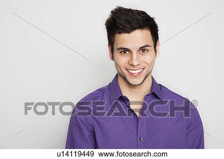 Close up of man's smiling face View Large Photo Image Stock Photo - Close up of man's smiling face. Fotosearch