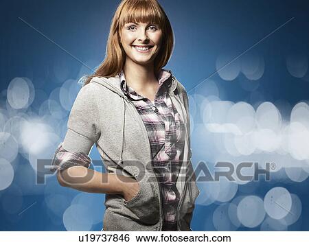 Stock Photograph - Close up of smiling woman. Fotosearch