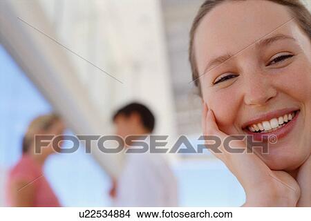 Picture - Close up of woman smiling. Fotosearch