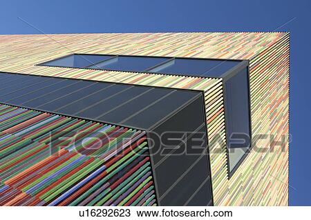 Colorful modern building View Large Photo Image Stock Image - Colorful modern building. Fotosearch