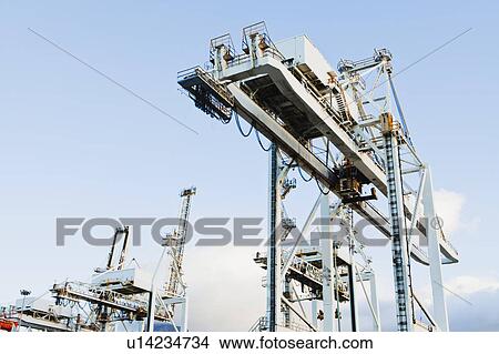 Container crane machinery in shipyard View Large Photo Image Picture - Container crane machinery in shipyard. Fotosearch