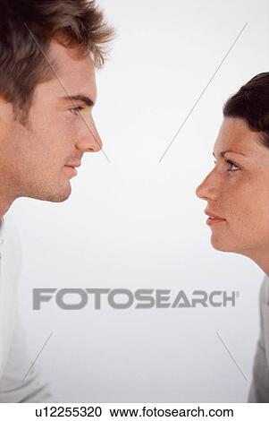 Couple looking at each other View Large Photo Image Stock Image - Couple looking at each other. Fotosearch