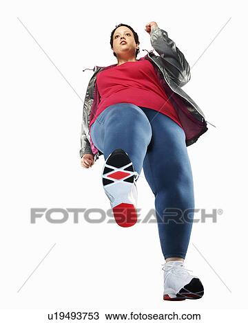 Large woman jogging View Large Photo Image Stock Image - Large woman jogging. Fotosearch