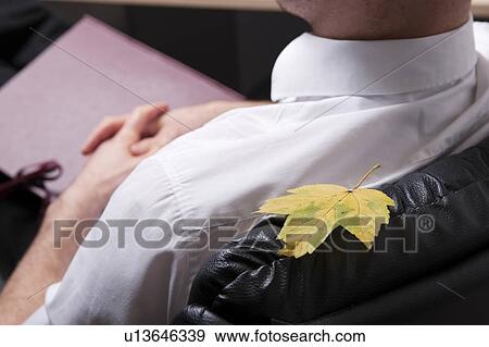 Leaf stuck to businessman’s chair View Large Photo Image Stock Photo - Leaf stuck to businessman’s chair. Fotosearch