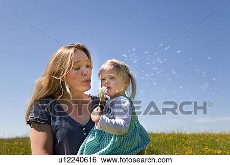 Mother and daughter standing in field View Large Photo Image Stock Photograph - Mother and daughter standing in field. Fotosearch