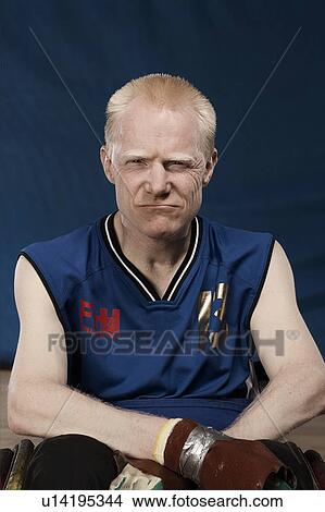 Picture - Para rugby player in wheelchair. Fotosearch