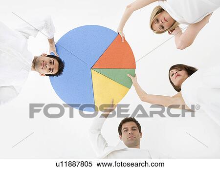 People holding pie chart View Large Photo Image Stock Photography - People holding pie chart. Fotosearch
