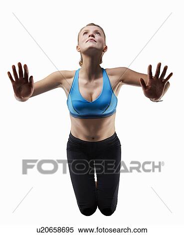 Woman doing push ups View Large Photo Image Stock Photography - Woman doing push ups. Fotosearch
