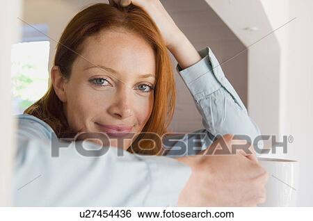 Woman having cup of coffee View Large Photo Image Stock Photograph - Woman having cup of coffee. Fotosearch