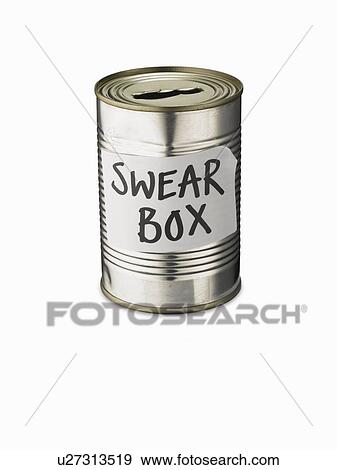 Stock Photo - Aluminum can labeled swear box. Fotosearch
