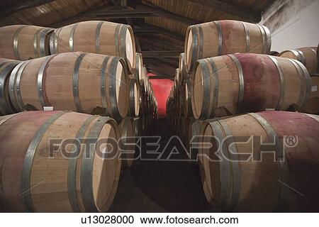 Barrels of wine in cellar View Large Photo Image Stock Image - Barrels of wine in cellar. Fotosearch