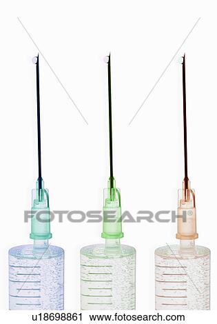 Close up of colored syringes View Large Photo Image Stock Image - Close up of colored syringes . Fotosearch