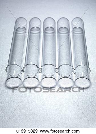 Stock Photo - Close up of empty test tubes. Fotosearch