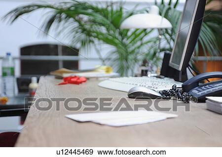Stock Photo - Empty desk in office. Fotosearch