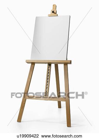 Stock Image - Empty wooden easel. Fotosearch