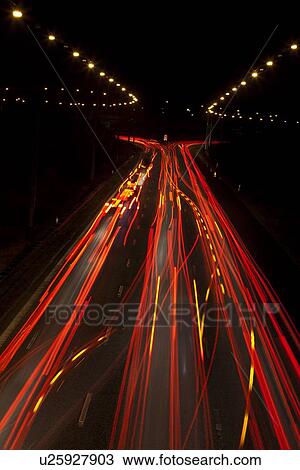 Time-lapse view of traffic at night View Large Photo Image Stock Image - Time-lapse view of traffic at night. Fotosearch