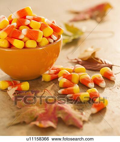 Stock Photograph - Bowl with Halloween candies. Fotosearch