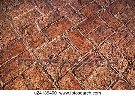 Stock Image - Brick walkway. Fotosearch