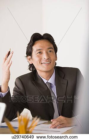 Stock Photo - Businessman gesturing. Fotosearch