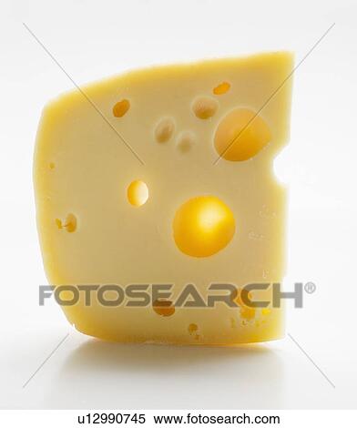 Stock Photography - Cheese on white background, studio shot. Fotosearch