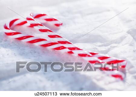 Stock Image - Christmas candy canes. Fotosearch