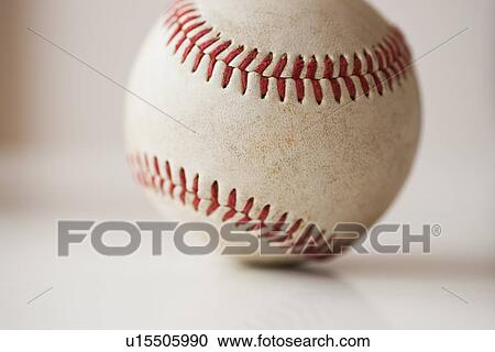 Stock Image - Close-up of baseball ball. Fotosearch