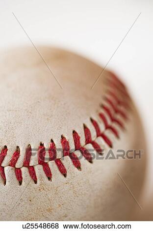 Close-up of baseball ball View Large Photo Image Stock Photo - Close-up of baseball ball. Fotosearch