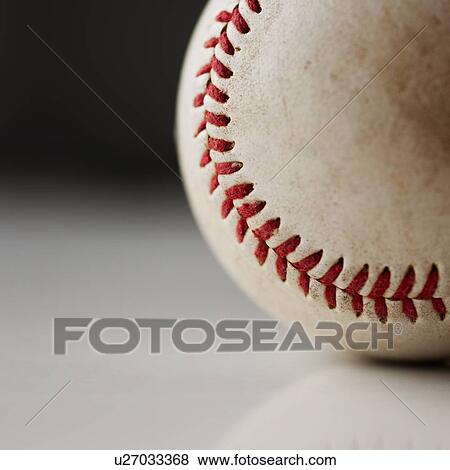 Stock Photo - Close-up of baseball ball, studio shot. Fotosearch
