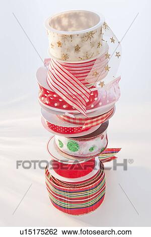 Close-up of christmas ribbons View Large Photo Image Stock Image - Close-up of christmas ribbons. Fotosearch