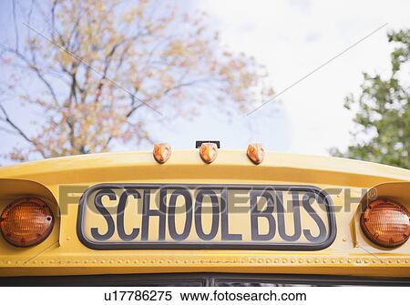 Close up of school bus View Large Photo Image Stock Photography - Close up of school bus. Fotosearch